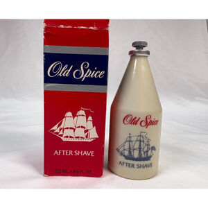 Vintage Shulton Old Spice After Shave 4 1/4 oz Star Cap W/ Box 1987 NOS